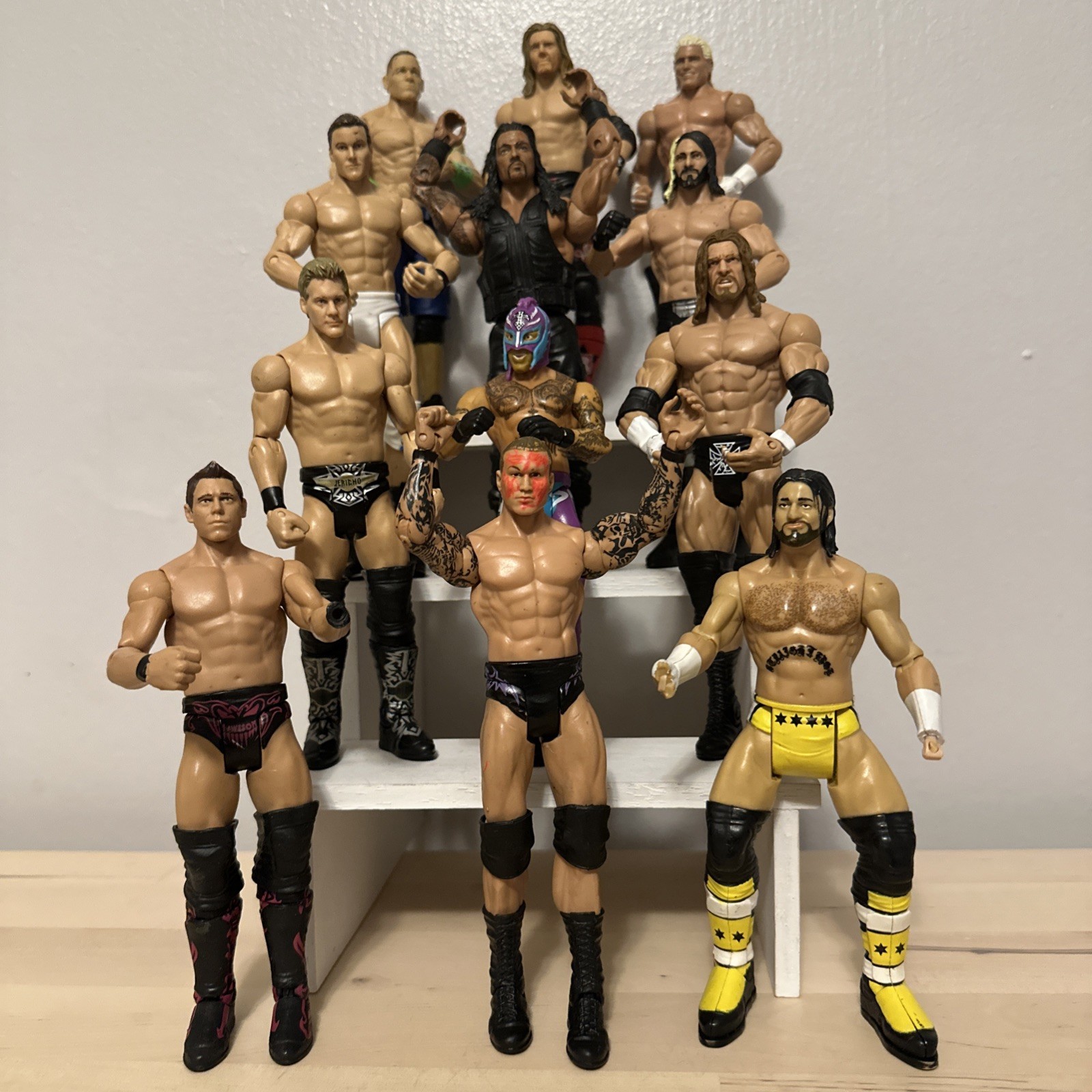 WWE MATTEL Basic Roman Reigns Edge John Cena CM Punk Rey Mysterio Lot Of 12