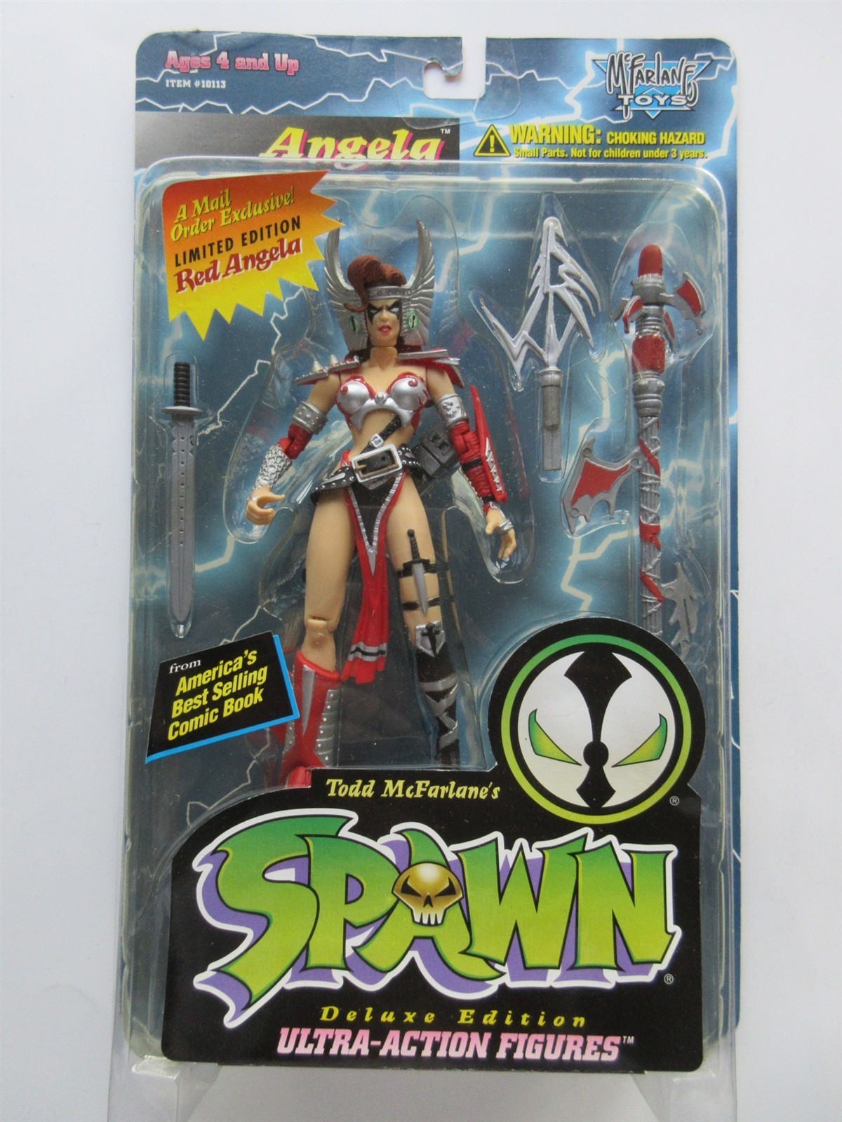 1995 McFarlane Spawn Deluxe Edition Red Angela 6&Prime; Figure New Sealed