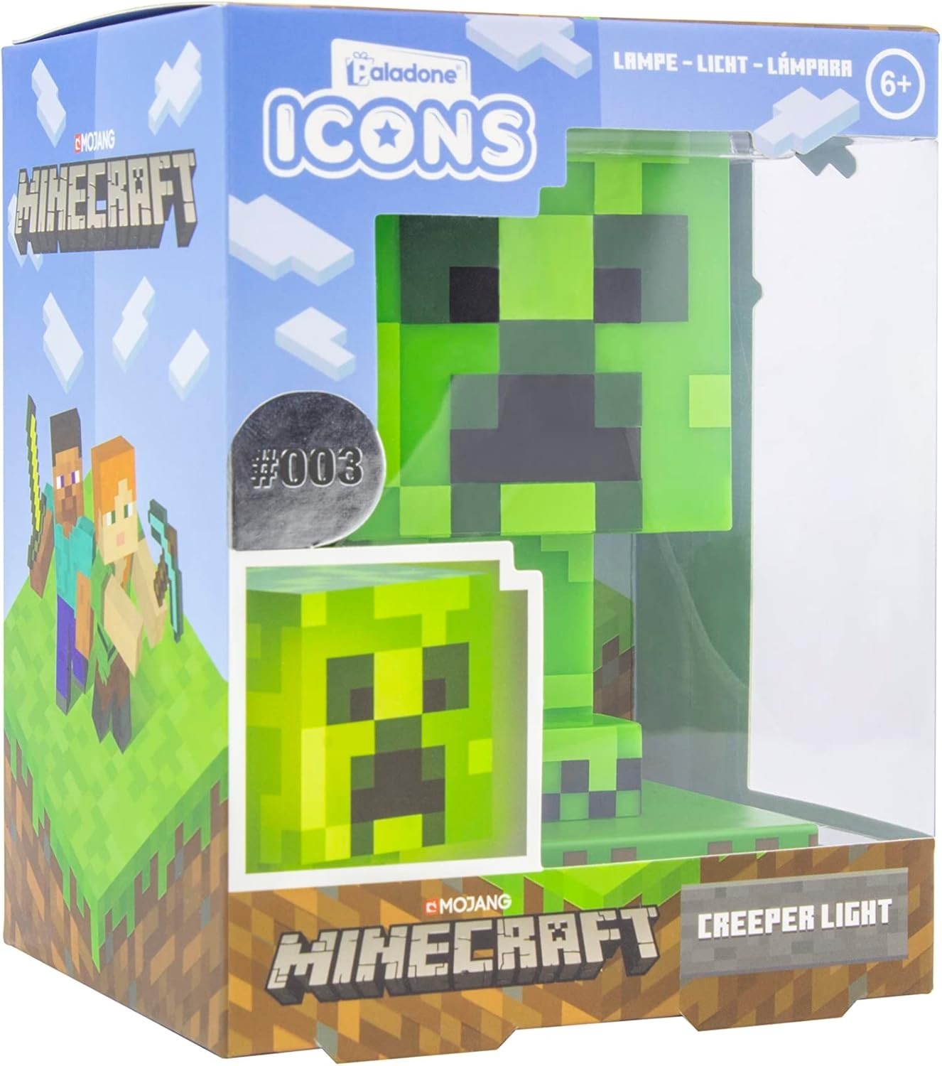 Stylish Minecraft Creeper LED Lamp – 12cm Tall – Perfect for Kids’ Rooms