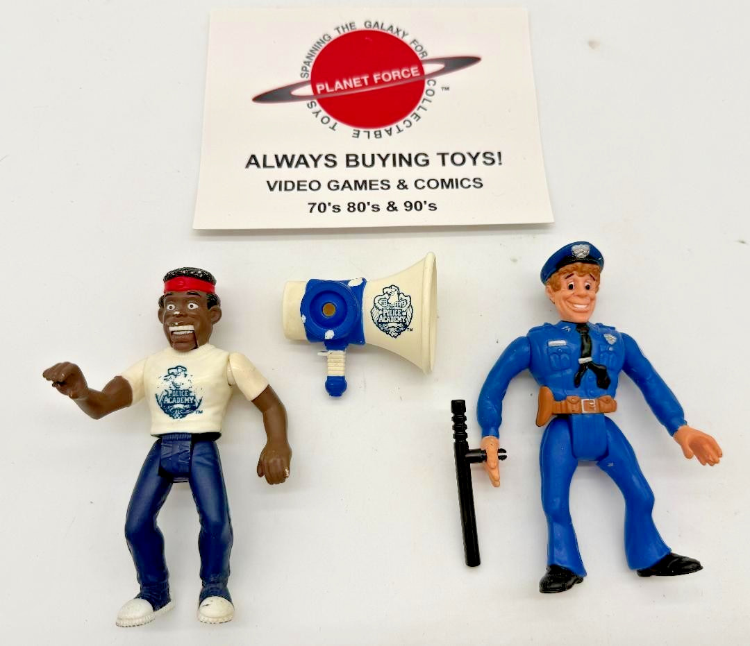 1990 Carey Mahoney & Larvell Jones Vintage Police Academy Kenner Figures