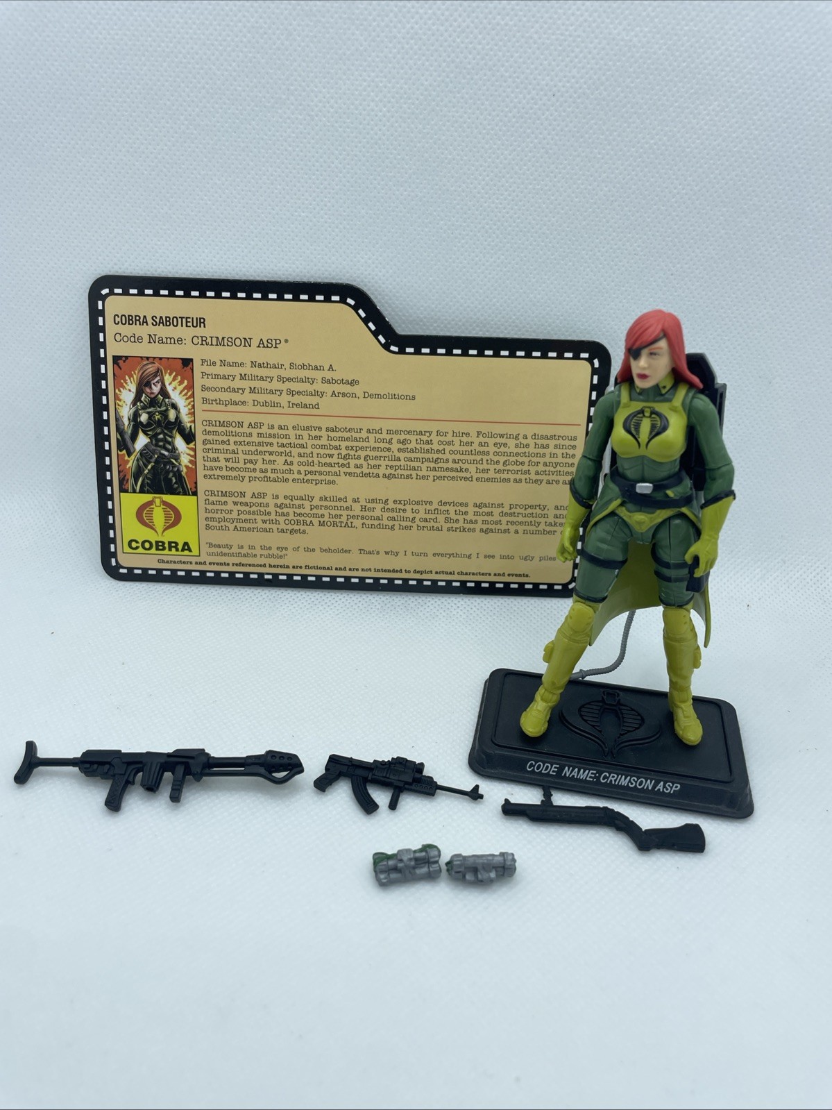 GI JOE ~ 2013 CRIMSON ASP ~ NIGHT FORCE ~ 100% & card ~ NOCTURNAL FIRE ~