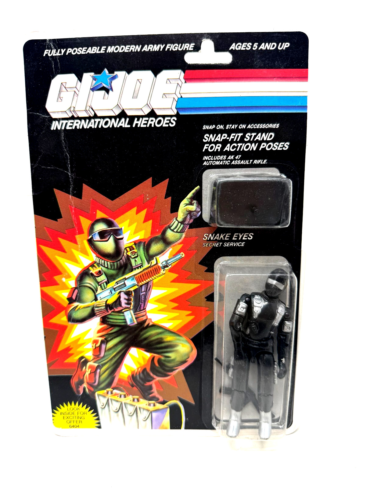 GI JOE 1998 Funskool India Nilco Snake Eyes SEALED NEW Action Figure
