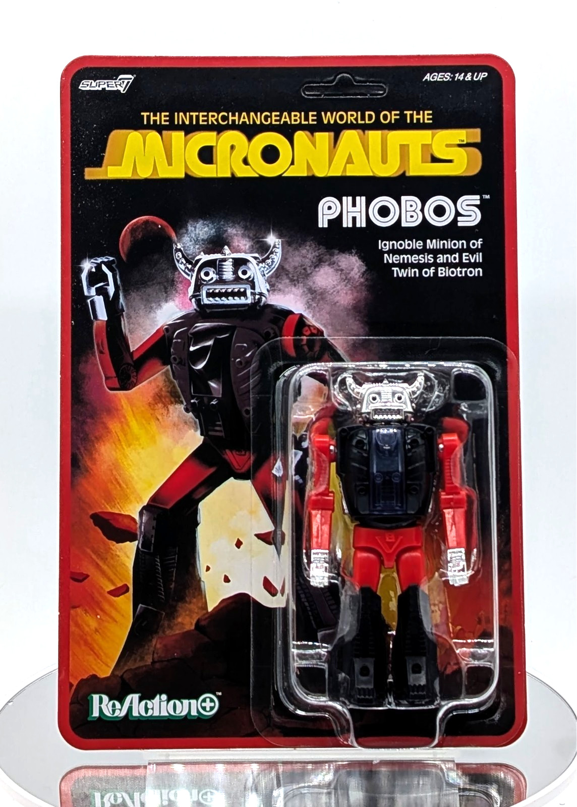 Super7 Raction+ Micronauts Ignoble Minion PHOBOS 3.75&Prime; O-Ring Action Figure!