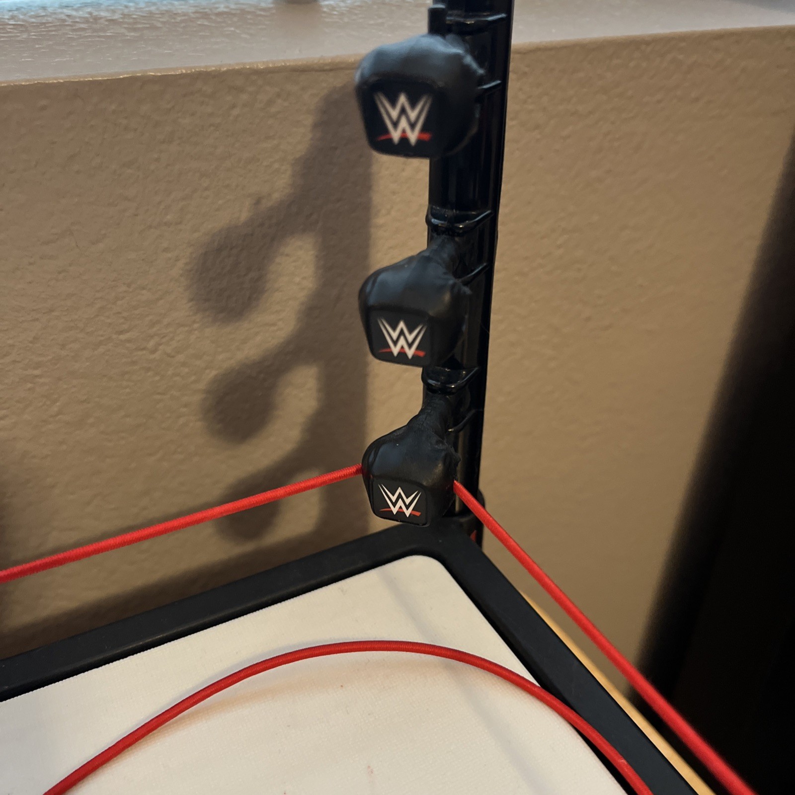 WWE RAW Action Figure Wrestling Ring with broken ropes