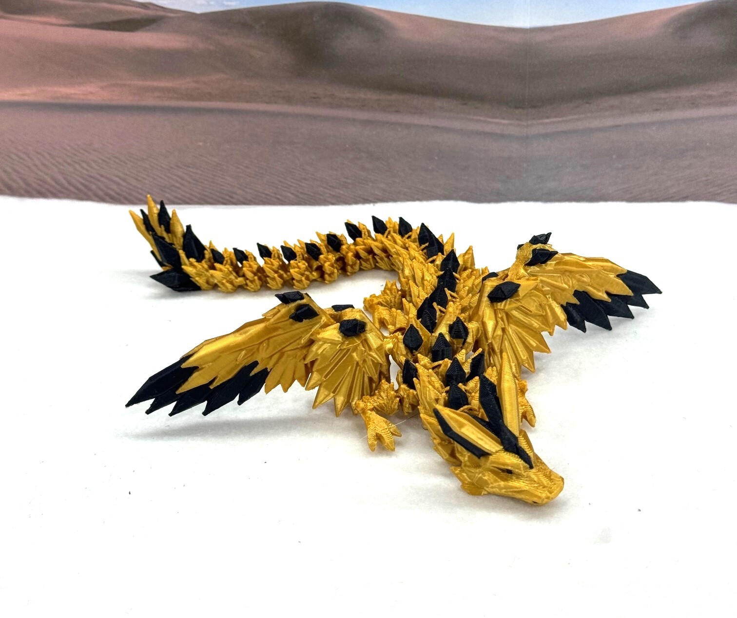 Crystal Winged Dragon with Egg 3D Printed Articulated Crystal Winged Dragon Toy