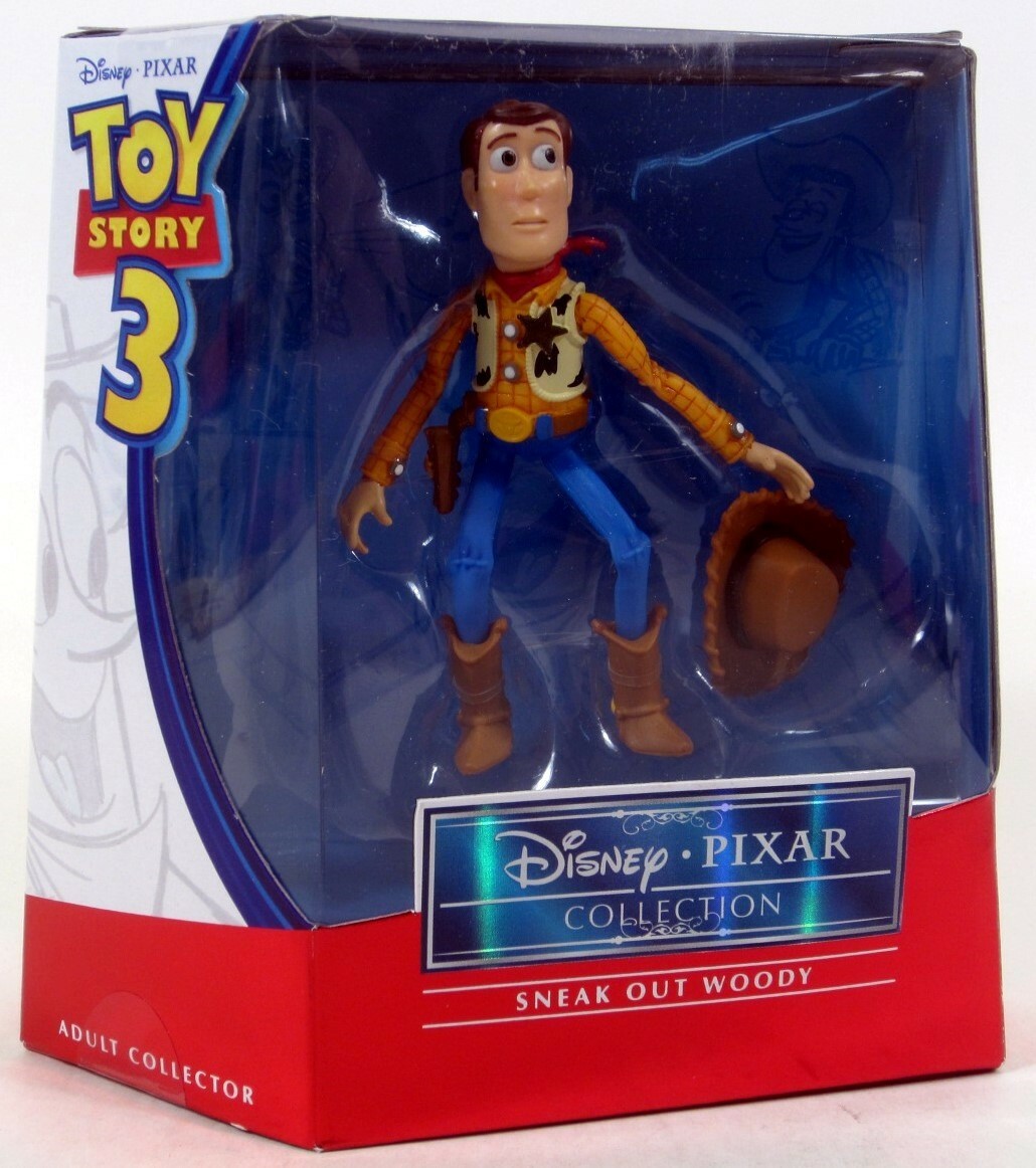 Toy Story 3 Disney Pixar Adult Collection 3.75&Prime; SNEAK OUT WOODY figure cowboy