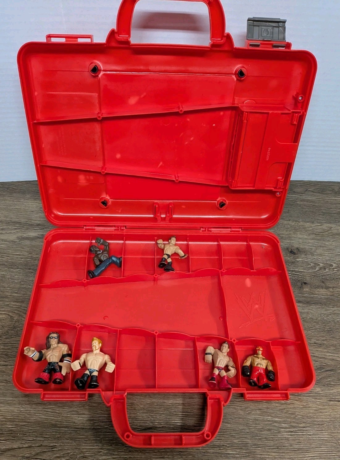 WWE Wrestling Rumblers Money In The Bank Ring Briefcase with 6 Figures 2011 Toy