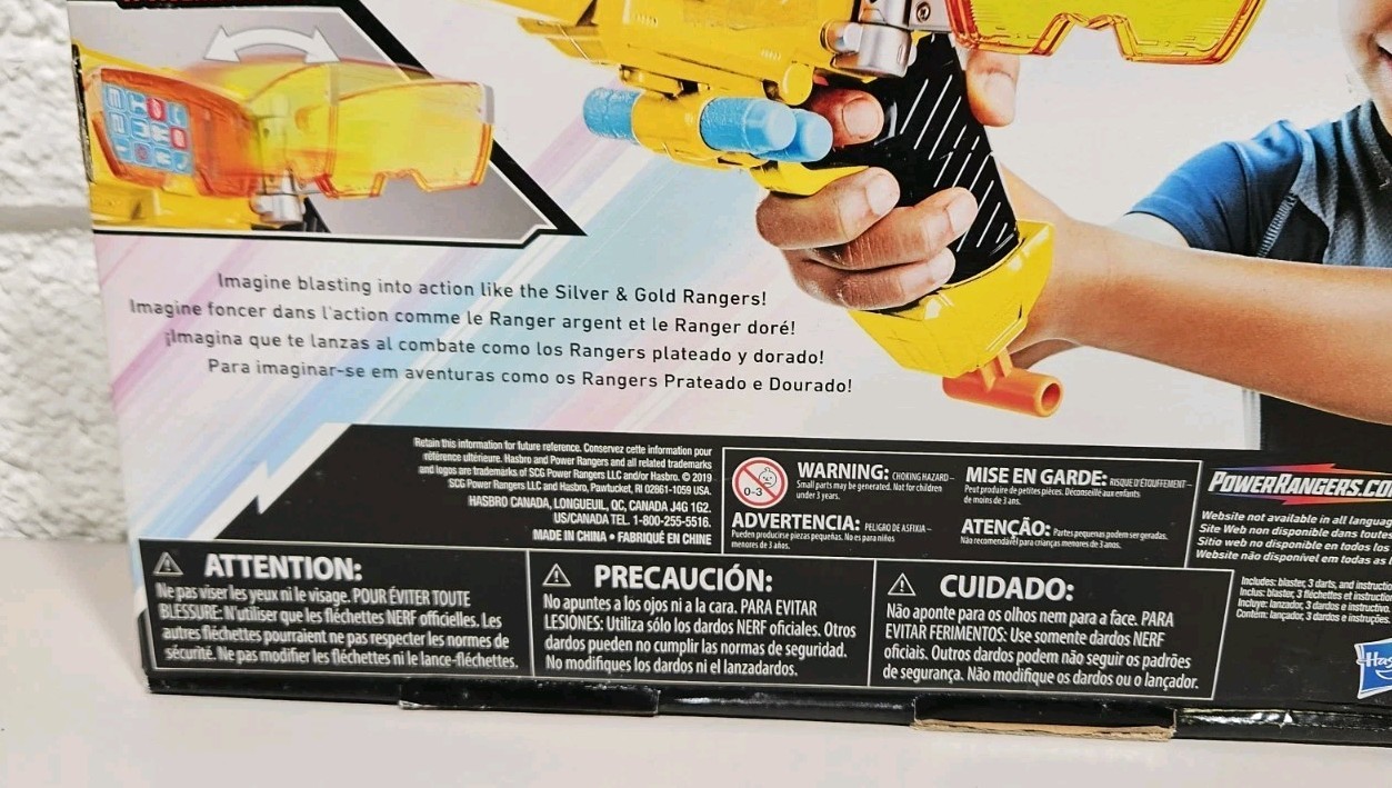 NERF Power Rangers Beast Morphers STRIKER MORPHER BLASTER Dart Firing Action Gun