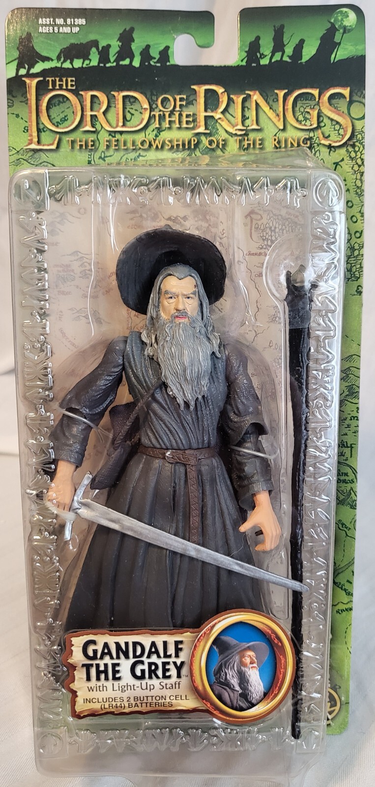 Gandalf the Grey w/Staff LOTR NIB Toy Biz