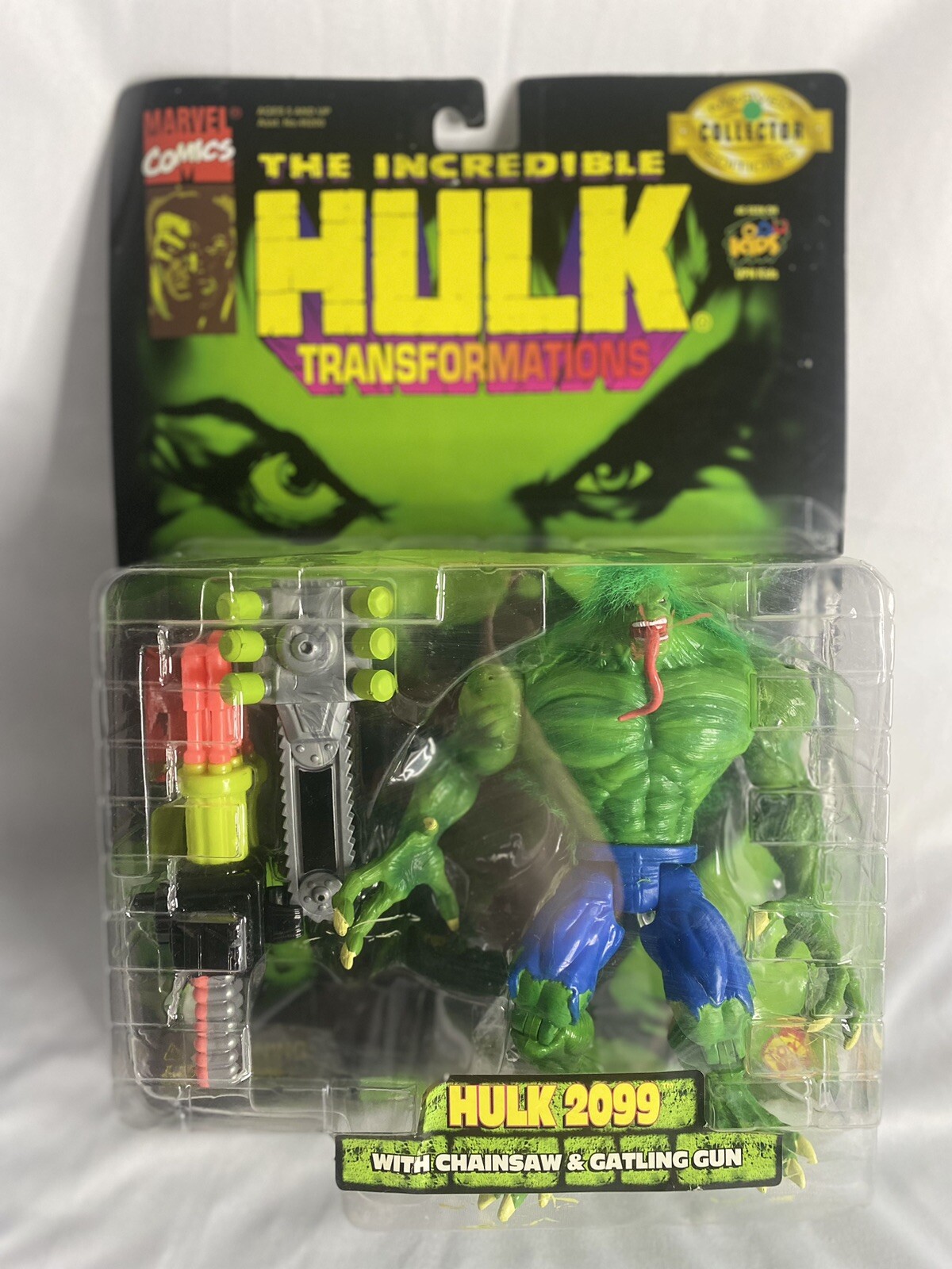 Marvel THE INCREDIBLE HULK 2099 w/Chainsaw & Gatling Gun Figure 1997 Toy Biz