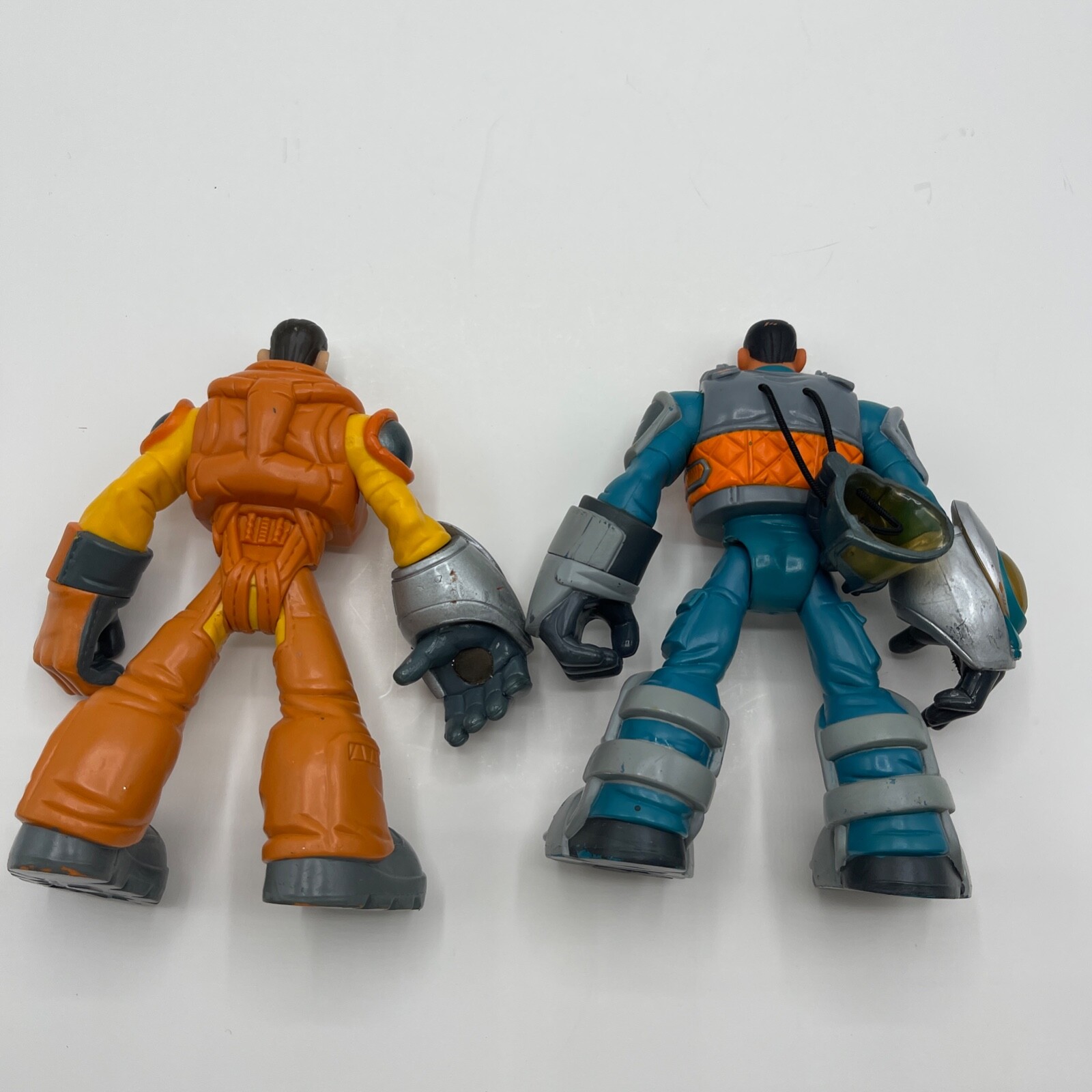 Playskool Rescue Heroes Major Powers 6” Action Figure Orange Green Lot Of 2
