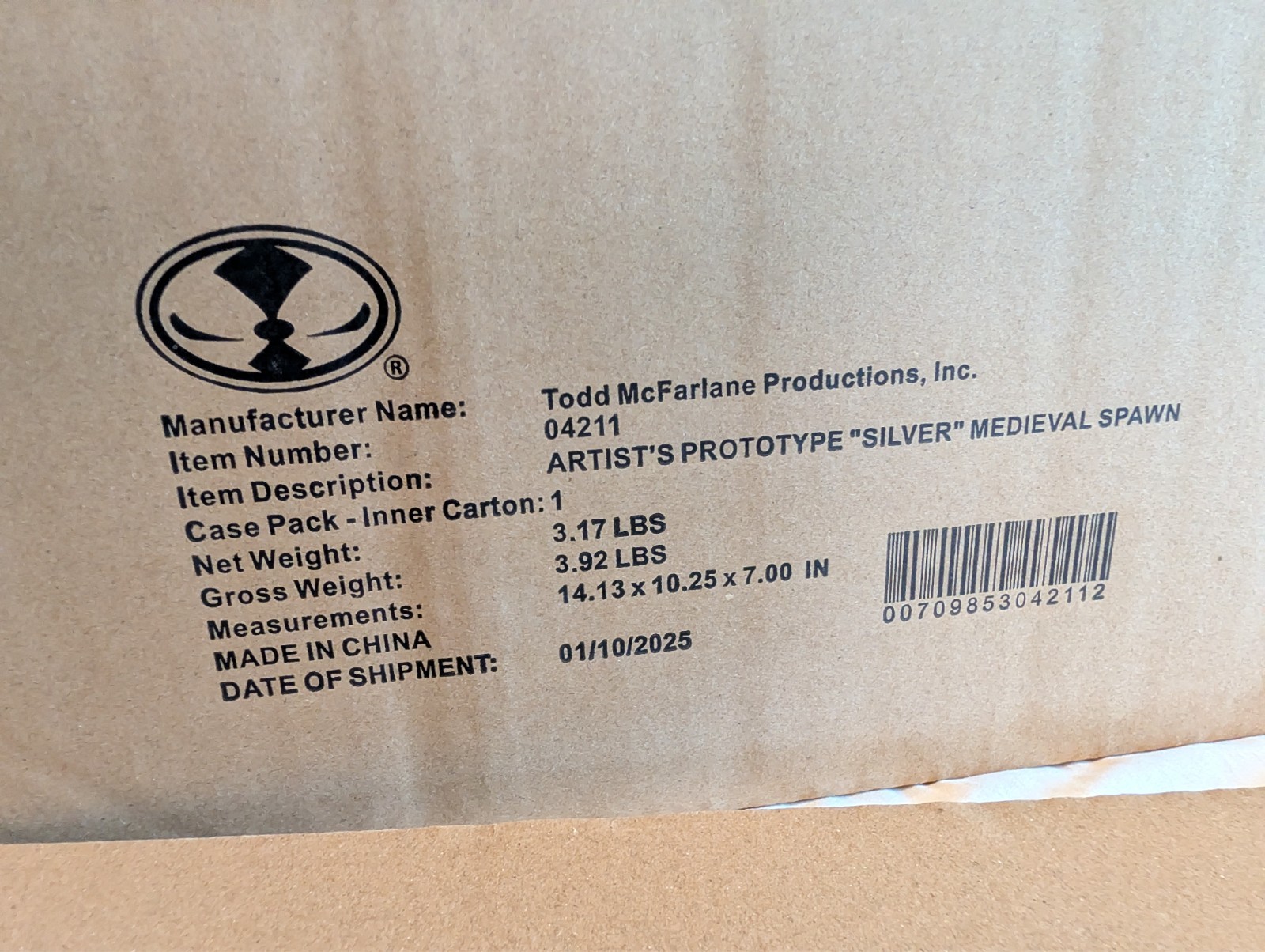 McFarlane Original Medieval Spawn Remastered – Silver Figure – Kickstarter NEW!