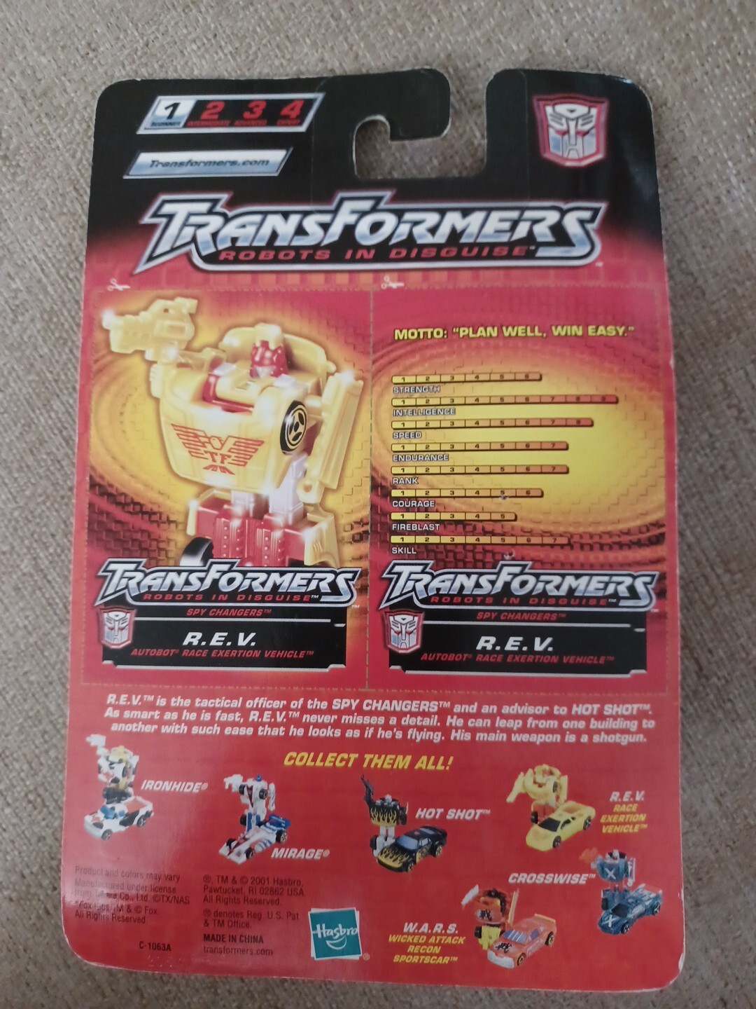 Transforms translucent Spy Changer R.E.V. Race Exertion Vehicle