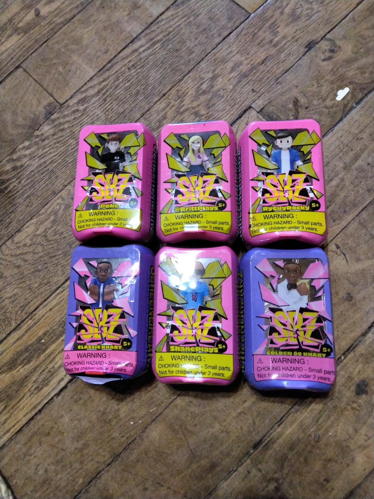 SetOf 6 Khaby Lame ScreenBreakz Tik Tok Figures Delivery,Golden,Tac,OO&Classic