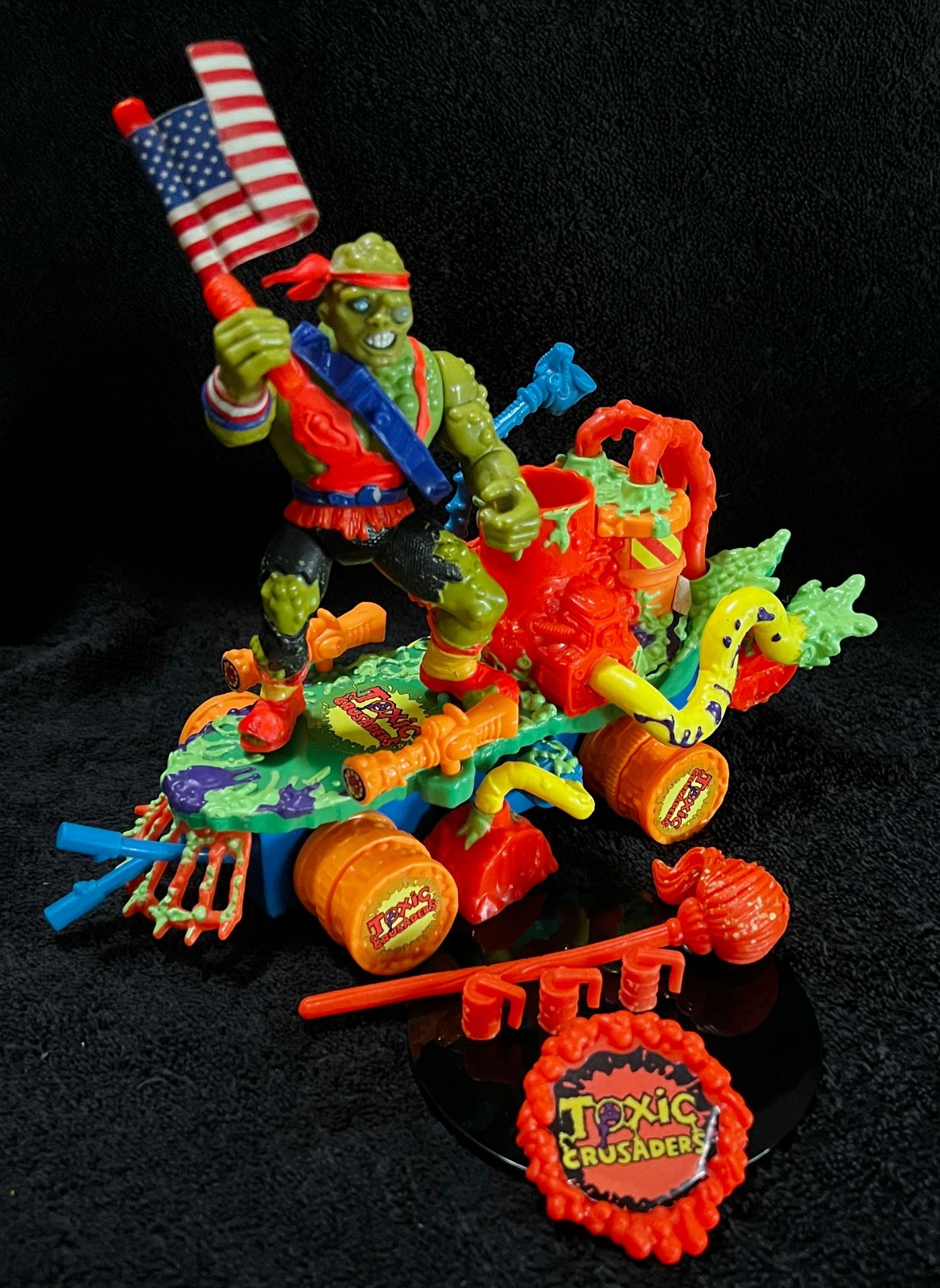 1991 TOXIE w/COMPLETE CRUSADER SKATER • VINTAGE TOXIC CRUSADERS PLAYMATES