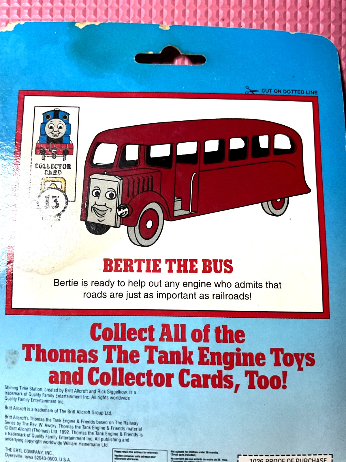 BERTIE THE BUS SHINING TIME STATION THOMAS THE TANK ENGINE & FRIENDS 1026 VTG