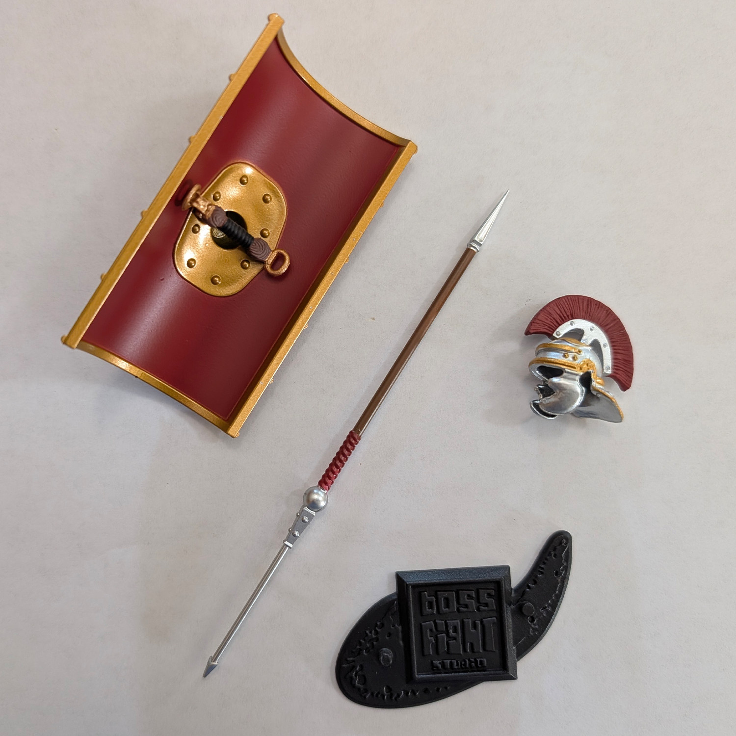 1:18 Scale Roman Soldier Mini Gear Kit (Roman Shield, Sword-Spear Pack for 3.75&Prime;