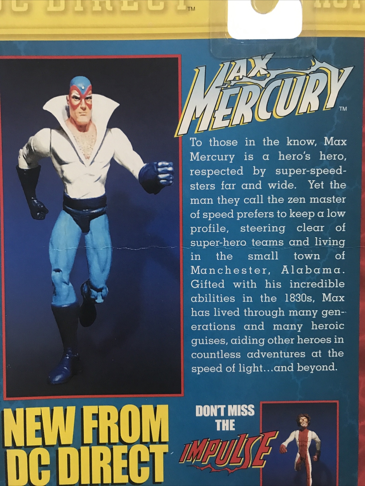 NEW 2000 DC Direct 6” Max Mercury Poseable Action Figure
