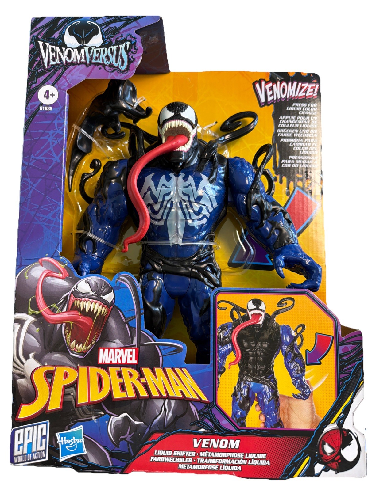 Marvel Spider-Man Epic World of Action VenomVersus Venom Liquid Shifter Figure