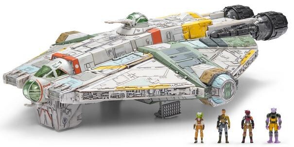 Micro Galaxy Squadron Ghost 15-Inch Vehicle [Lights, Sounds & 4 Micro Figures]