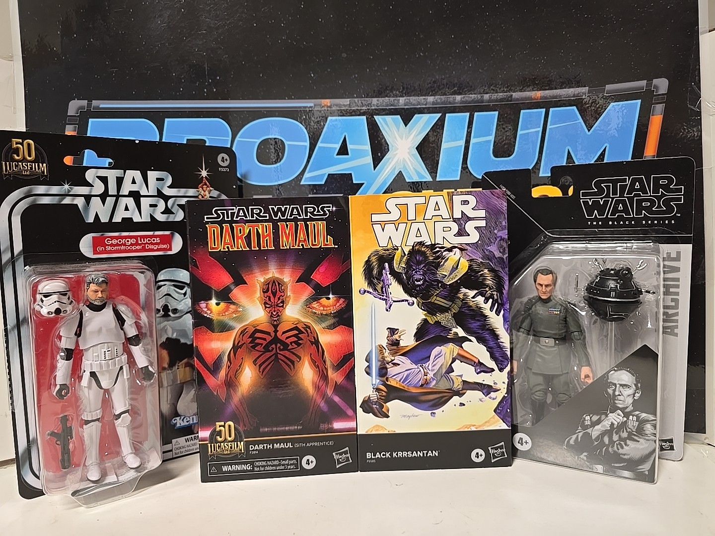 Star Wars Black Series Lot Of 4 Maul – Krrsantan – Tarkin – George Lucas Trooper