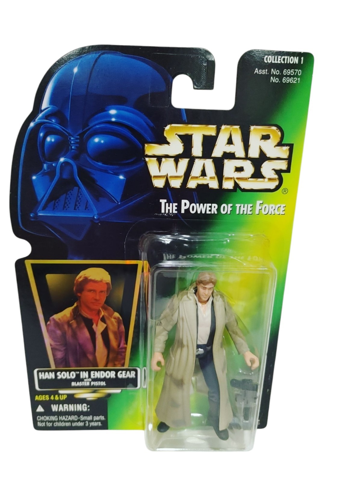 Star Wars Kenner Potf2 Han Solo Endor Gear Hologram Action Figure ~ Misp