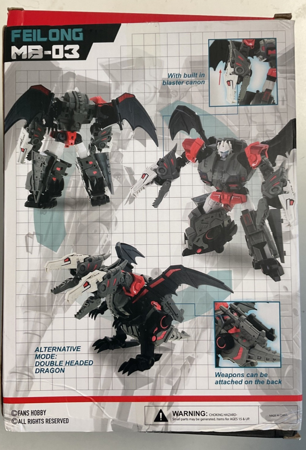 Fans Hobby Transformers Master Builder MB-03 Feilong Abominus – open box, great