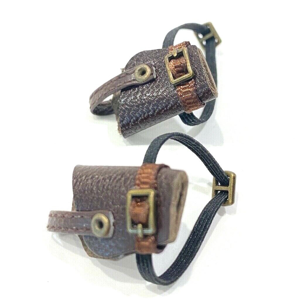 SU-LH-BRN: 1/12 Brown Leg Gun Holsters x 2 (Left & Right) for 6&Prime; muscular body