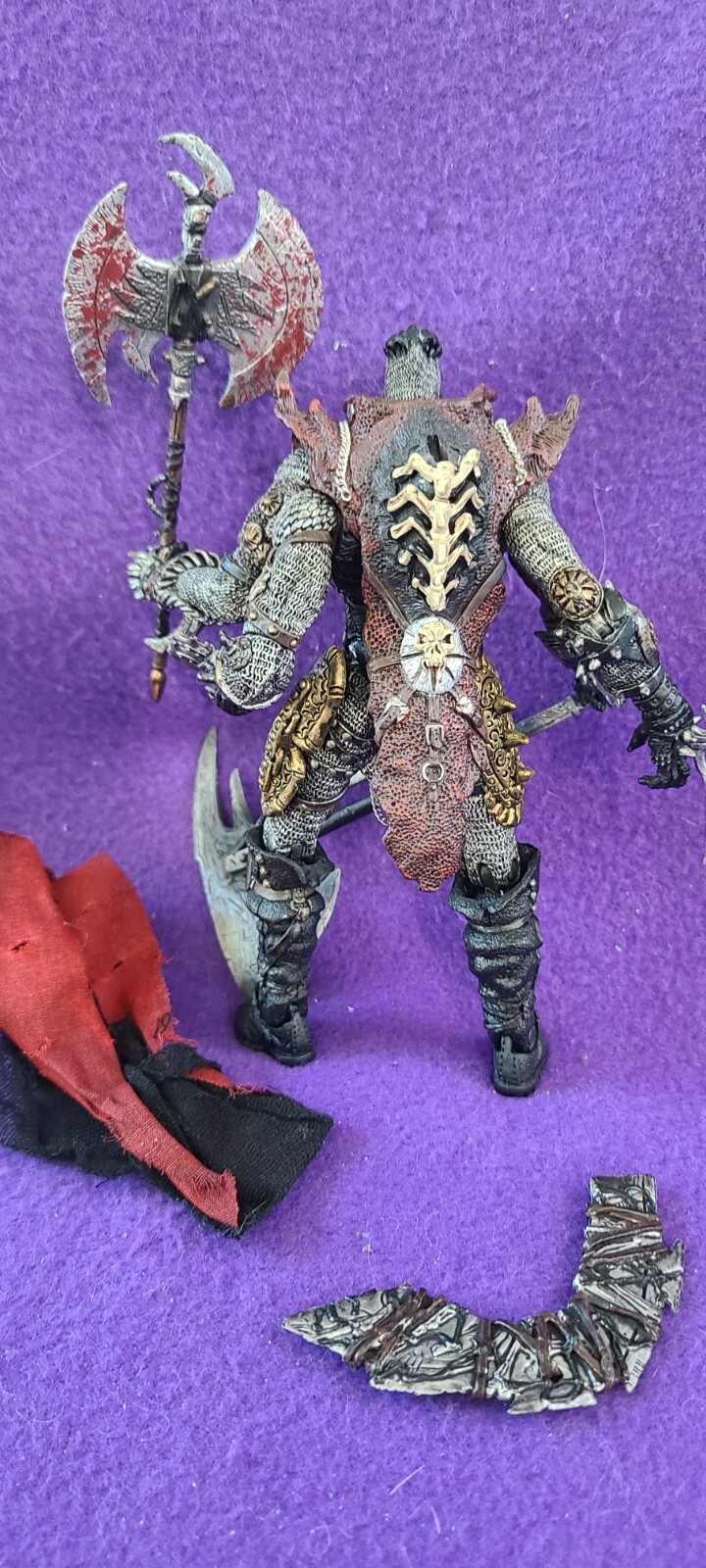 SPAWN THE BLACK HEART – McFarlane Dark Ages Series 14 – LOOSE – 1999 – COMPLETE