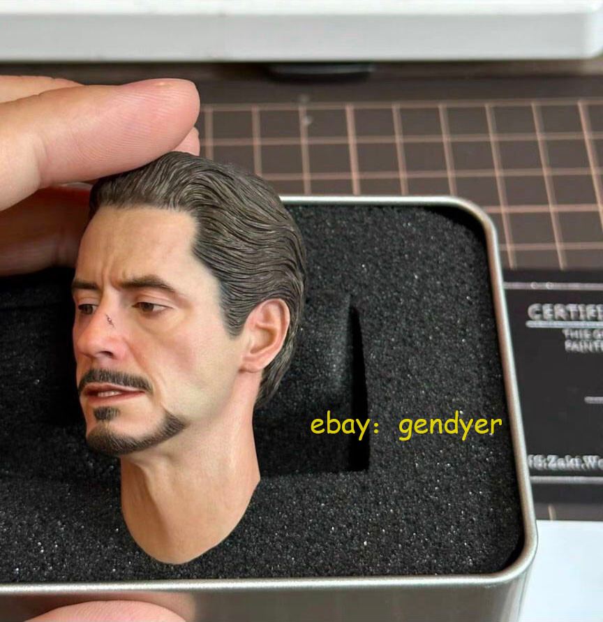 Rare Sixth star Studio Marvel Robert Downey Jr. Iron Man Head Sculpt Speech Ver