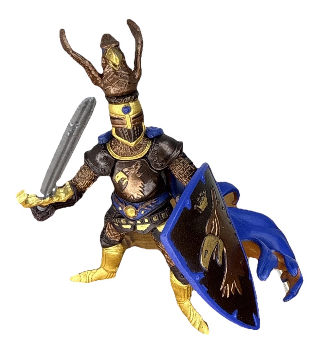 PAPO Medieval Knight Eagle Blue w/ Shield & Sword 07’ Action Figure Toy Complete