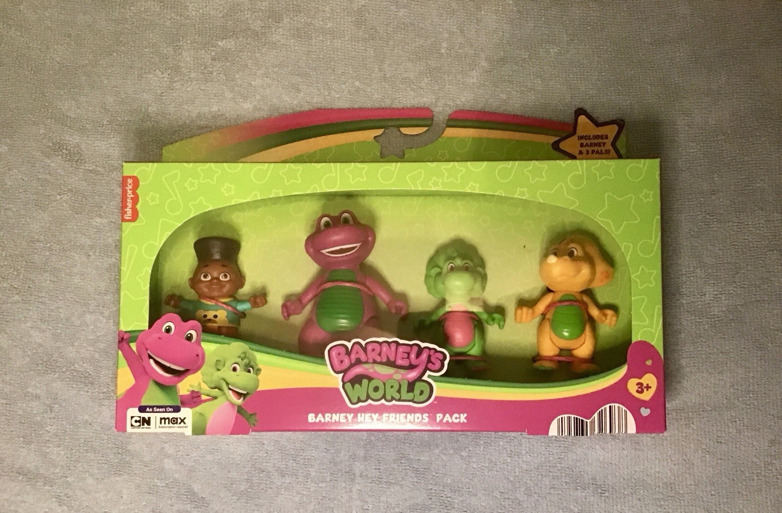 Barney’s World 4 Figure Hey Friends Pack, Moving Arms & Legs, Factory Sealed