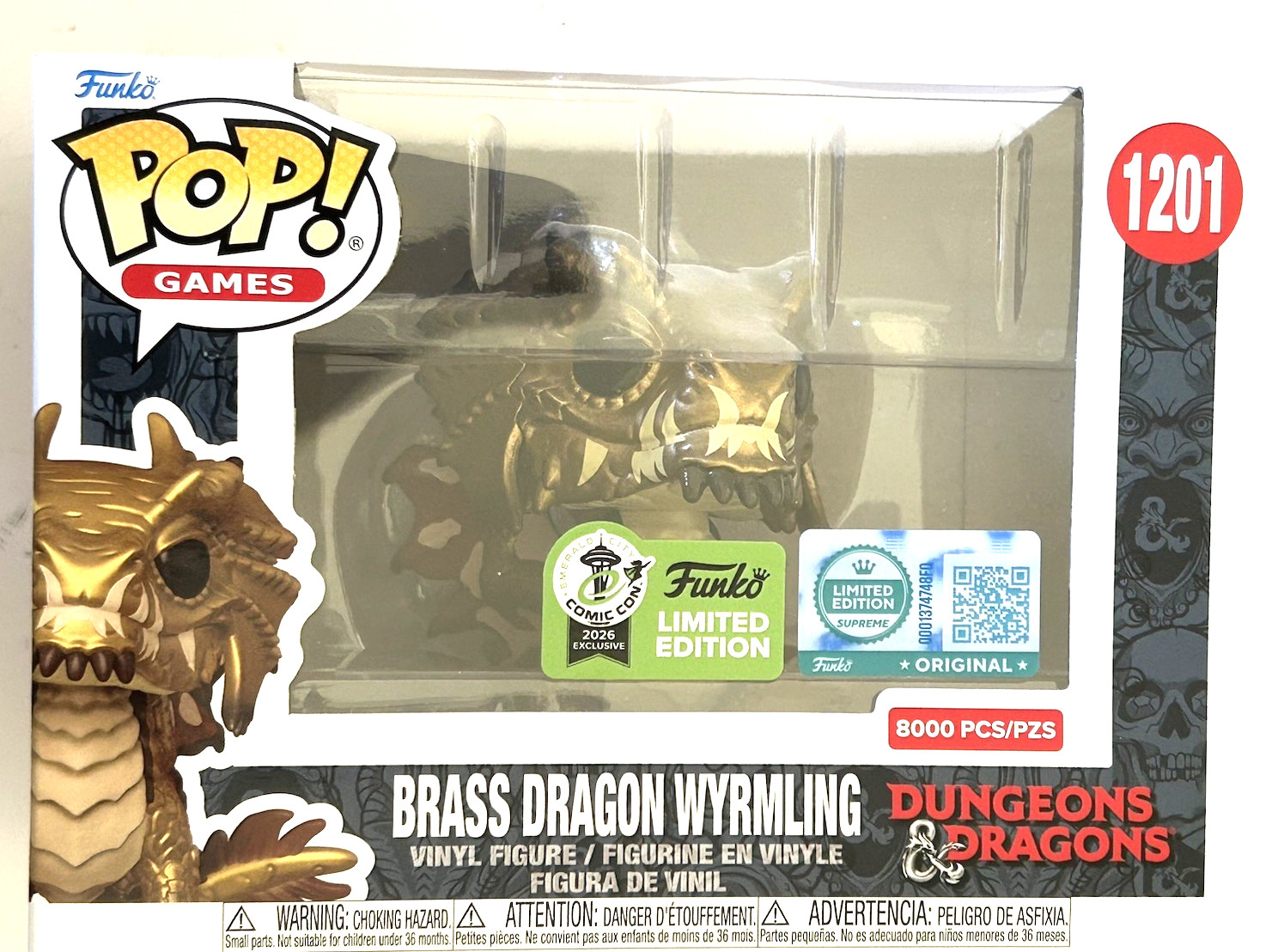 « Dungeons Dragons » Brass Dragon Wyrmling Ltd Supreme 8000pcs Funko Pop #1201 New