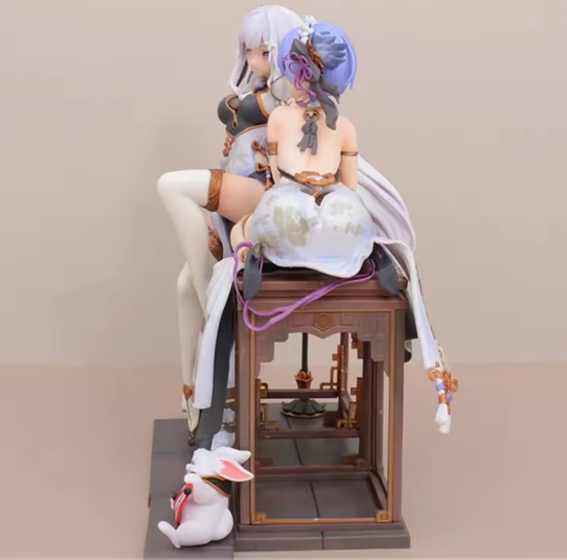 2pcs Re:Zero Starting Life in Another World Rem/Emilia Collectible Action Figure