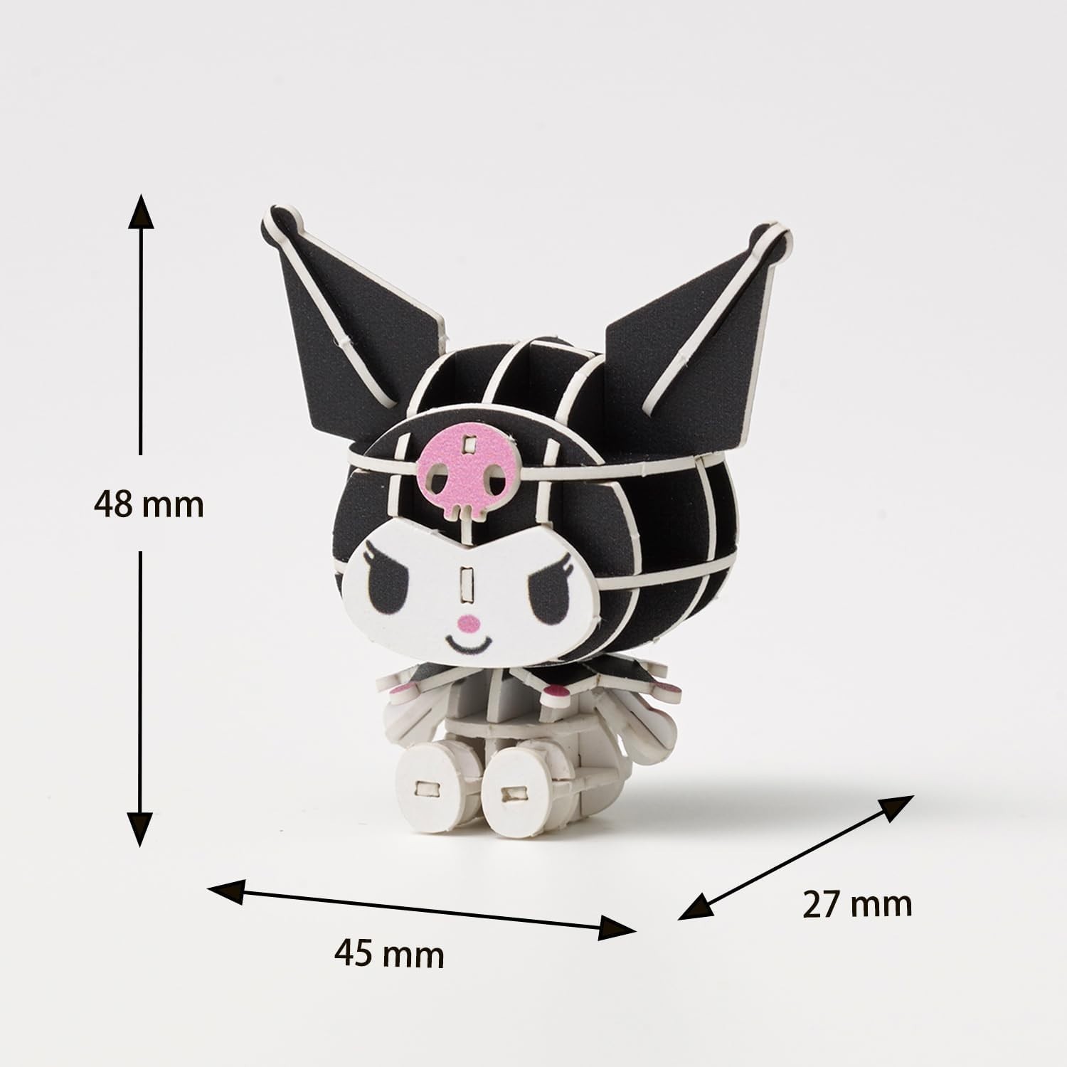 3D Paper Puzzle Characters Kuromi Product Height 48mm 3D Art Made in Japan