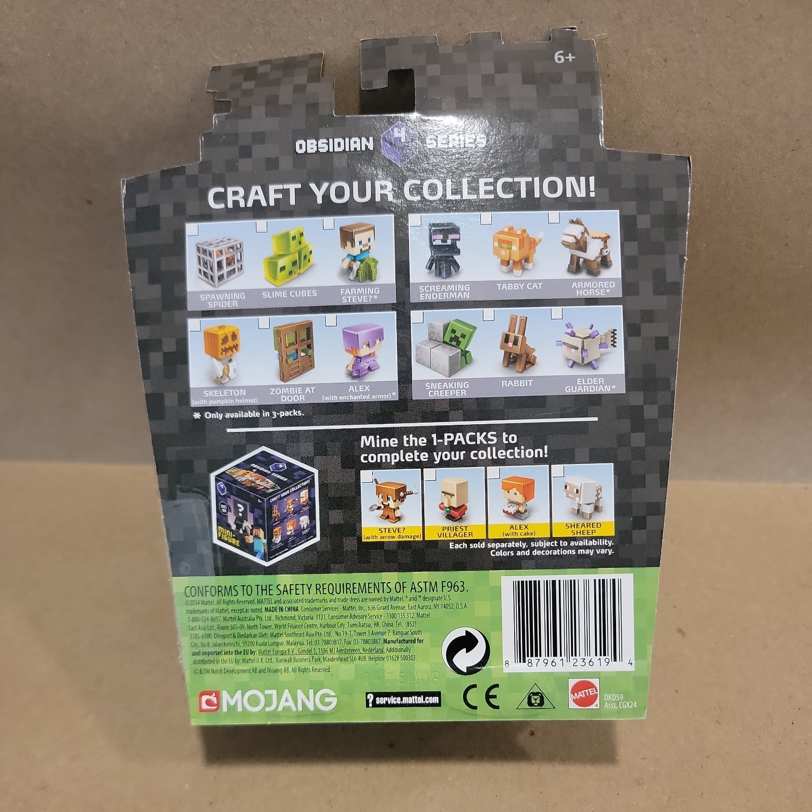 Obsidian Series 4 Sneaky Creeper Rabbit Elder Guardian Mini Figure 3-Pack