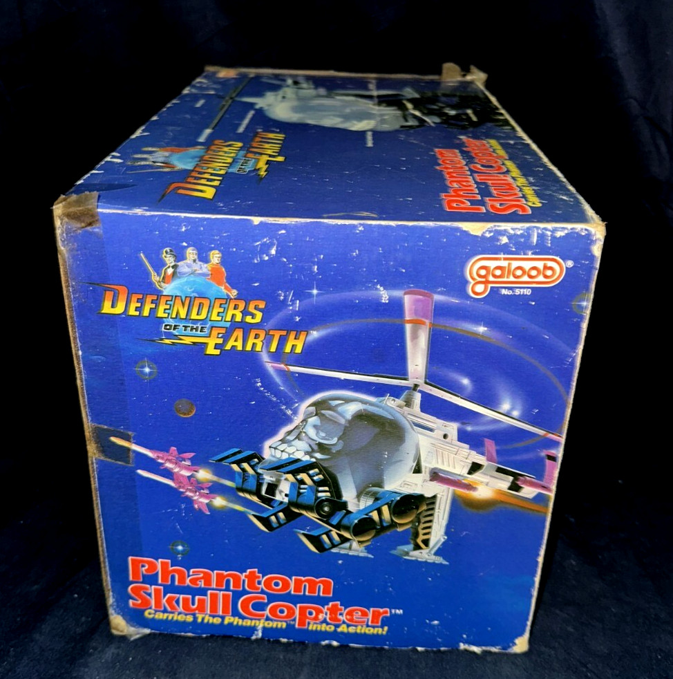 Vintage Defenders of the Earth Phantom Skull Copter 1985 Galoob W/BOX