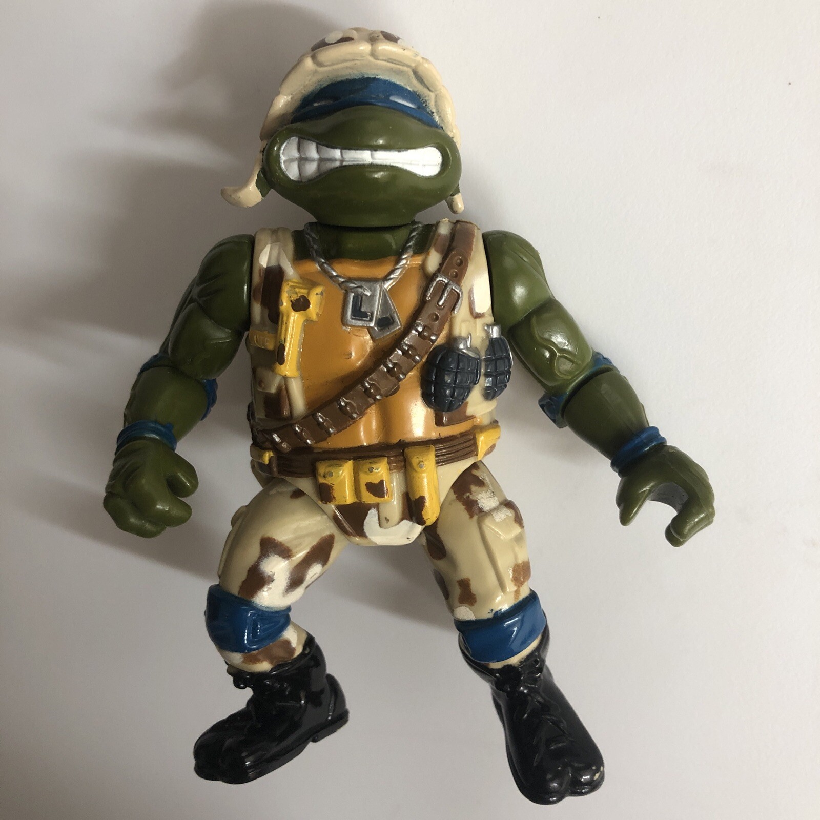 Teenage Mutant Ninja Turtles TMNT Leonardo Lieutenant Leo Army 1991 Vintage