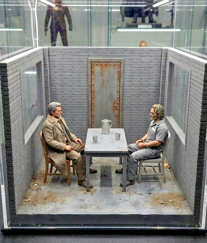 1:12 Interrogation Room Diorama for 6&Prime; Figures – 3D Printed Dark Knight Backdrop