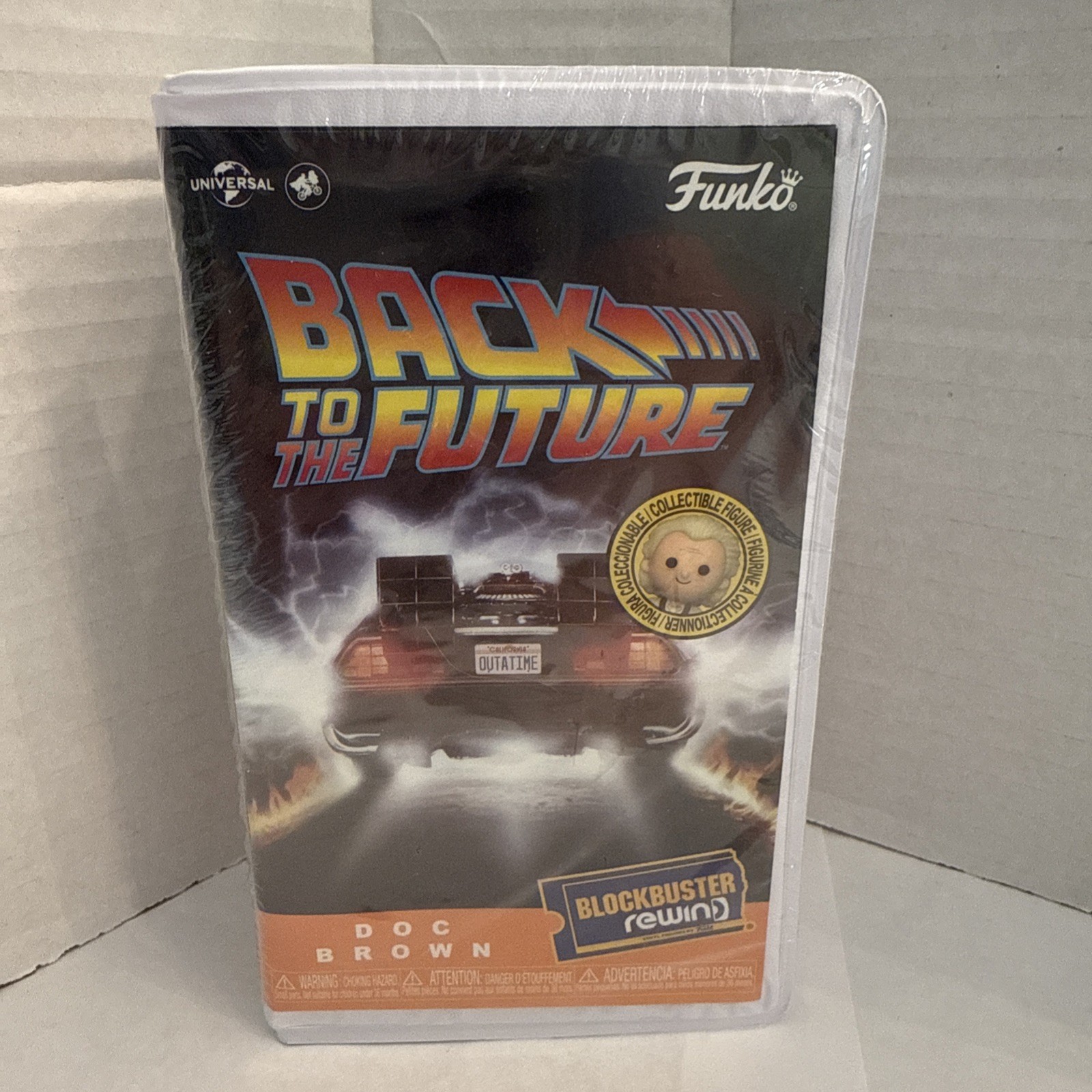 Funko Pop Blockbuster Rewind Back to the Future Doc Brown figure New Sealed