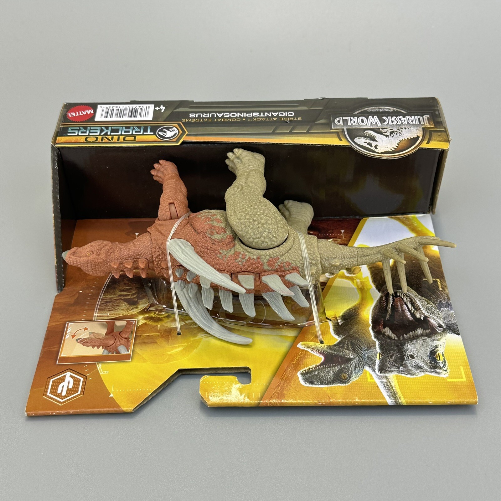 Mattel Jurassic World Strike Attack Gigantspinosaurus Dinosaur Figure 7&Prime; Length