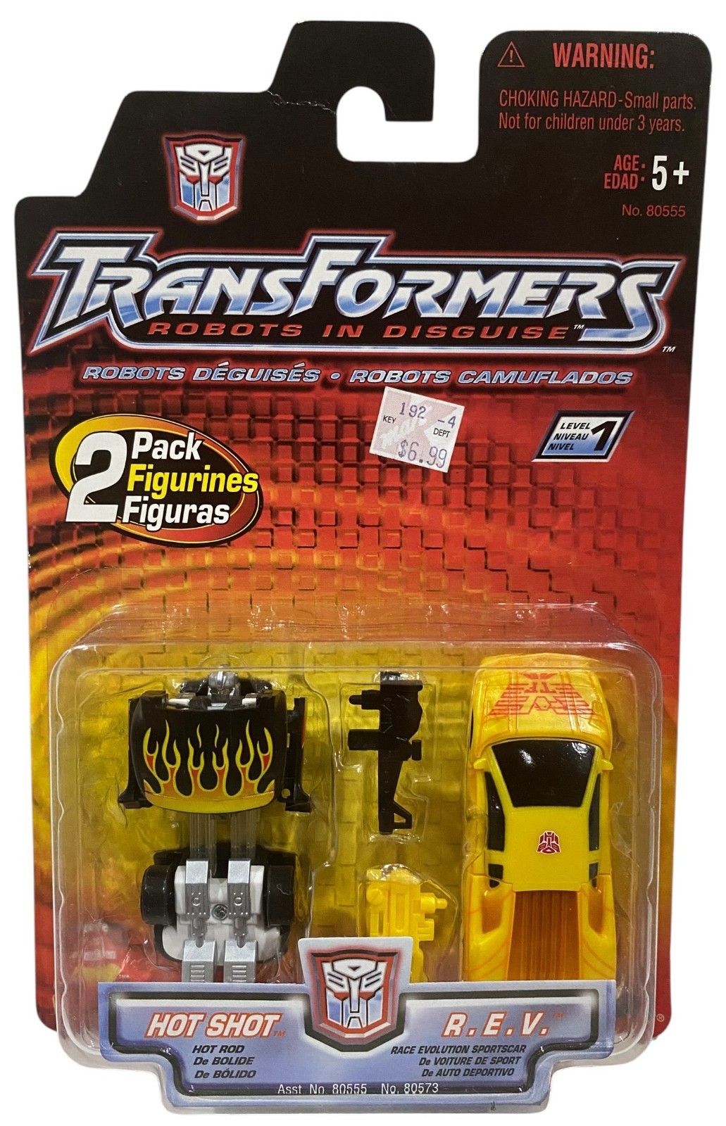 Transformers Robots in Disguise Hot Shot & R.E.V. Action Figure Set NEW 2001 REV