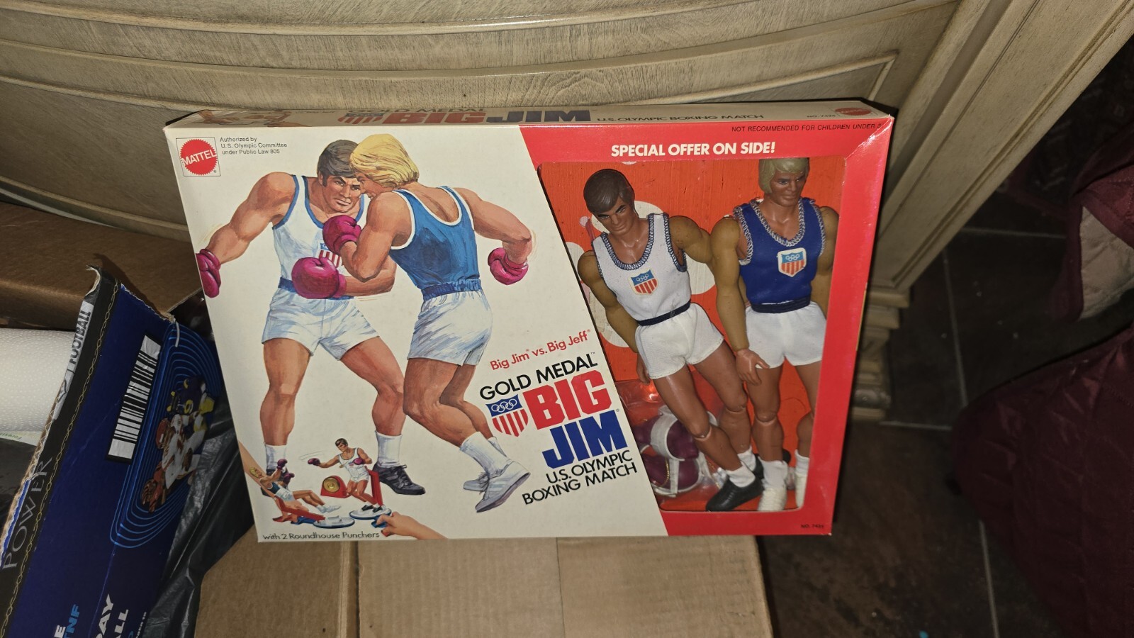 Vintage Mattel Big Jim And Jush US Gold Metal Olympics 2 PACK RARE FACTORY SEAL