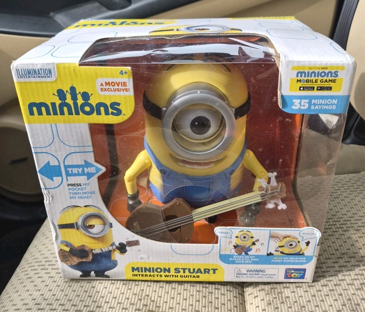 🆕 Despicable Me Minion Stuart w/Guitar Interactive Talking Action Figure RARE🎁