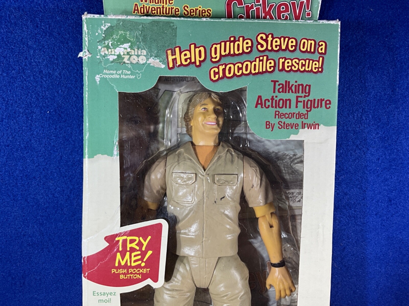 O11-11 STEVE IRWIN TALKING ACTION FIGURE – AUSTRALIA ZOO 2005 – CROCODILE HUNTER