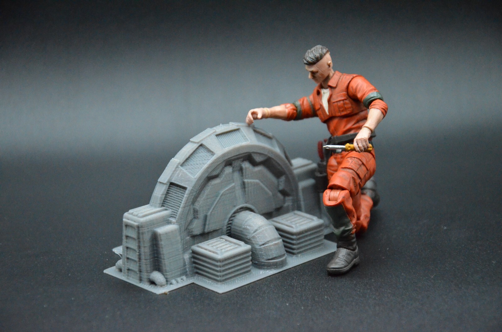 STAR WARS INDUSTRIAL GENERATOR SCI FI 3 3/4&Prime; FIGURE CUSTOM DIORAMA 1:18 MECH
