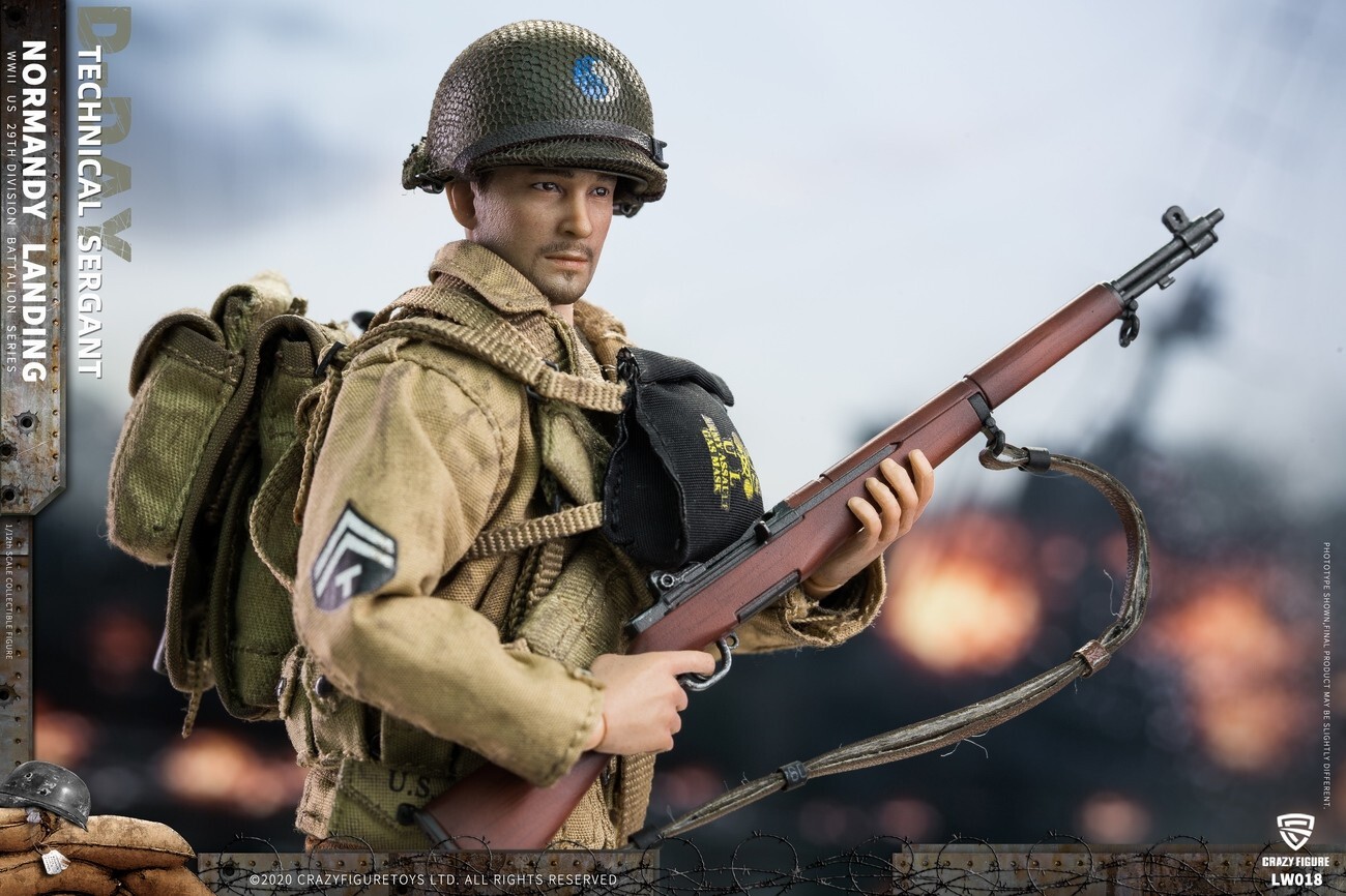 1/12 WWII U.S. Rangers On D-Day Technical Sergant CrazyFigure CF- LW018