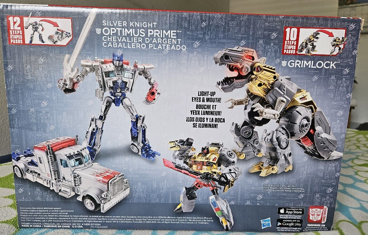Transformers AOE Age Extinction Optimus Silver Knight Grimlock MISB 2014 Target