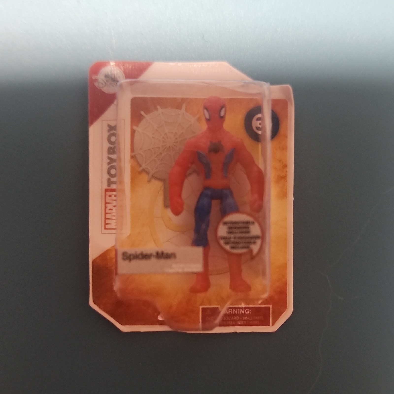 Marvel Toybox Spider-Man Figurine Plastic Red Blue Boxed Less Than 5in Disney