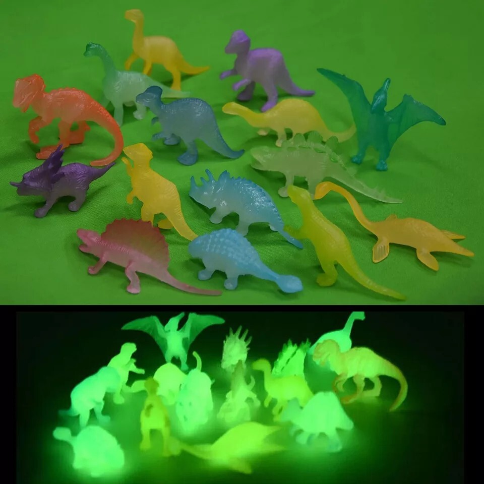 Figurine Dinosaur Phosphorescent Bundle 16 Pièces Child Toy Light Dark